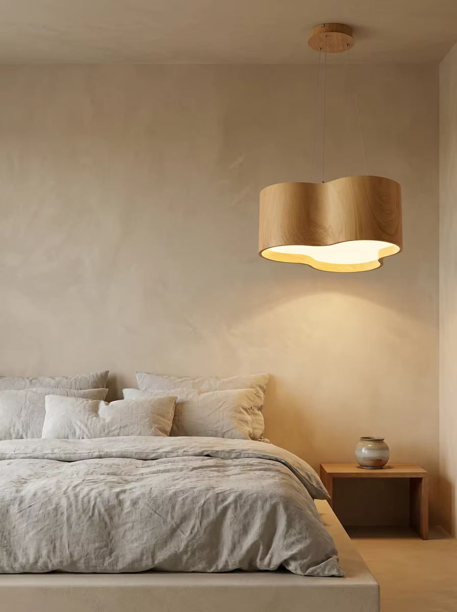 Modern Japandi Linear Woven Pendant Light - 36W Rattan-Style Kitchen Island & Dining Table Hanging Lamp