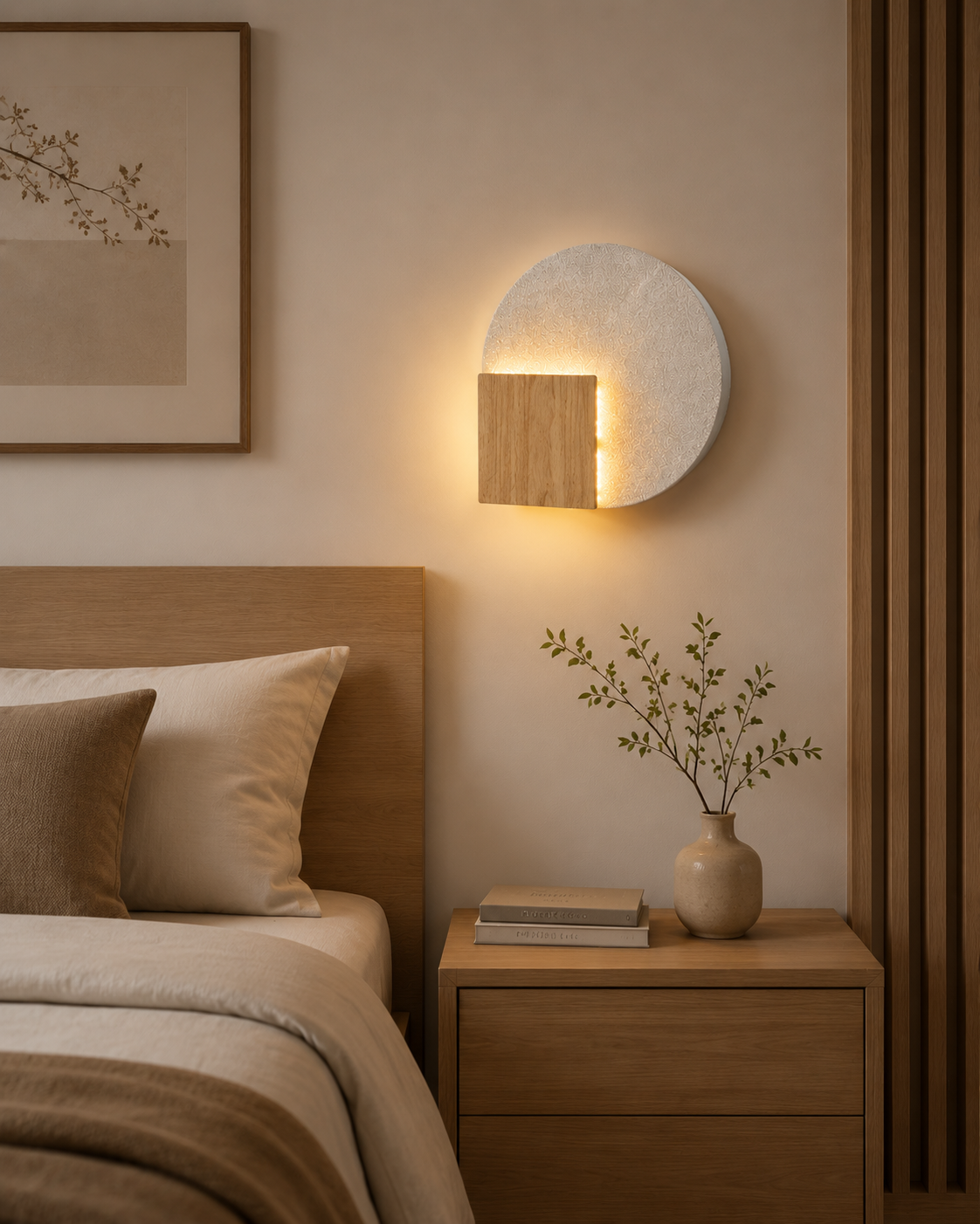 Modern Round & Square LED Wall Light – Minimalist Artistic Wall Lamp for Bedroom & Hotel Interiors – Decorative Wall Lamps