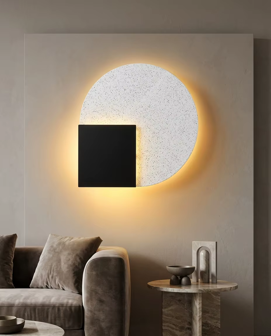 Modern Round & Square LED Wall Light – Minimalist Artistic Wall Lamp for Bedroom & Hotel Interiors – Decorative Wall Lamps (view 3)