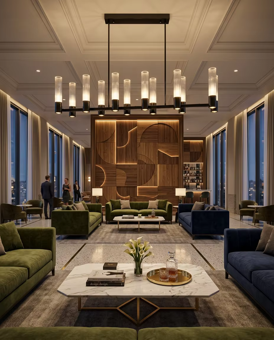 Modern Linear Glass Crystal Chandelier | Luxury LED Pendant Light for Dining Room & Hotel Project – Crystal Chandeliers