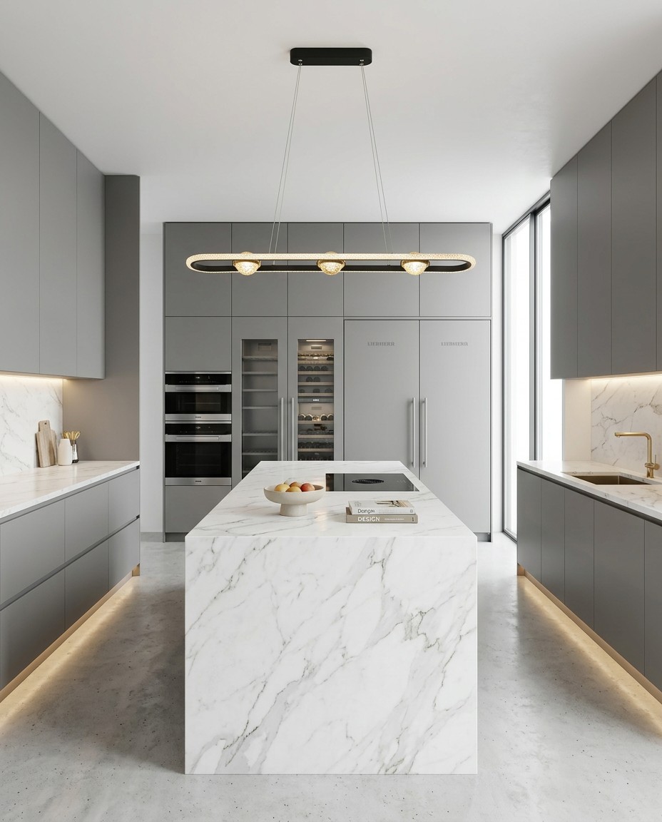 Modern Linear Crystal LED Pendant Light | Gold & Black Rectangular Hanging Chandelier 44W – Crystal Chandeliers (view 2)