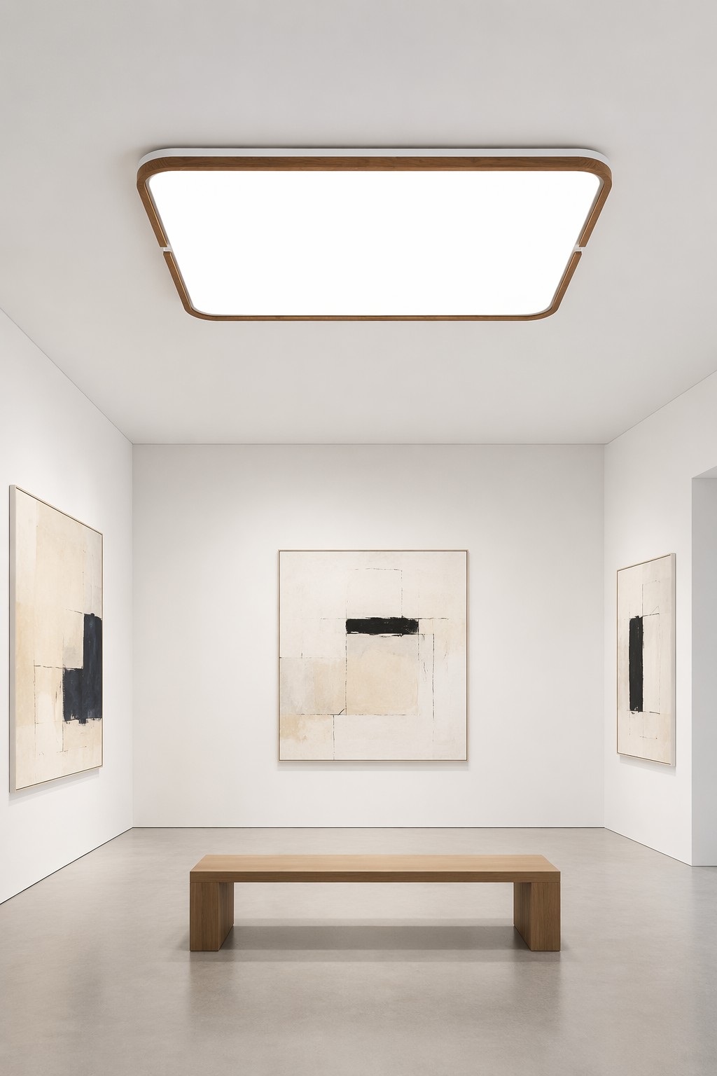 Modern Rectangular Wood & Metal LED Ceiling Light - 120W Luxury Flush Mount – Flush Mount Ceiling Lights