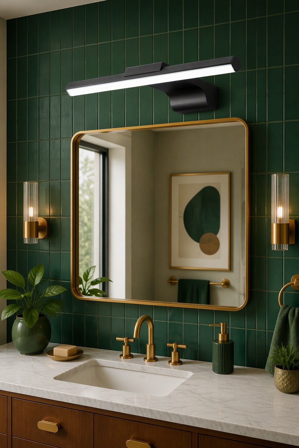 Modern Slim LED Vanity Mirror Light | Adjustable Linear Wall Lamp for Bathroom & Hotel Projects – Modern LED Mirror Lights (view 3)