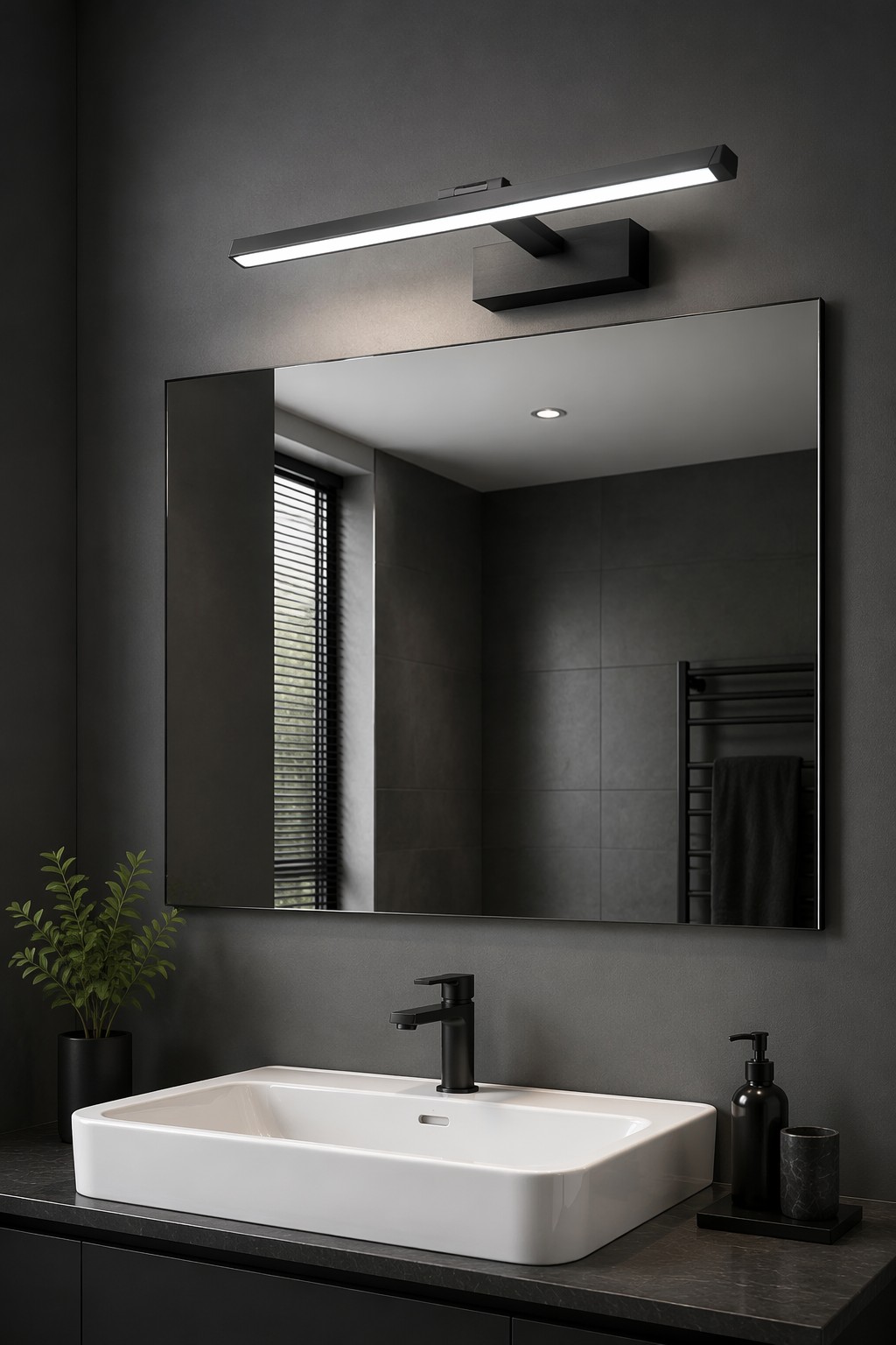Minimalist Linear LED Bathroom Mirror Light | Modern Slim Wall Mounted Vanity Lamp – Modern LED Mirror Lights