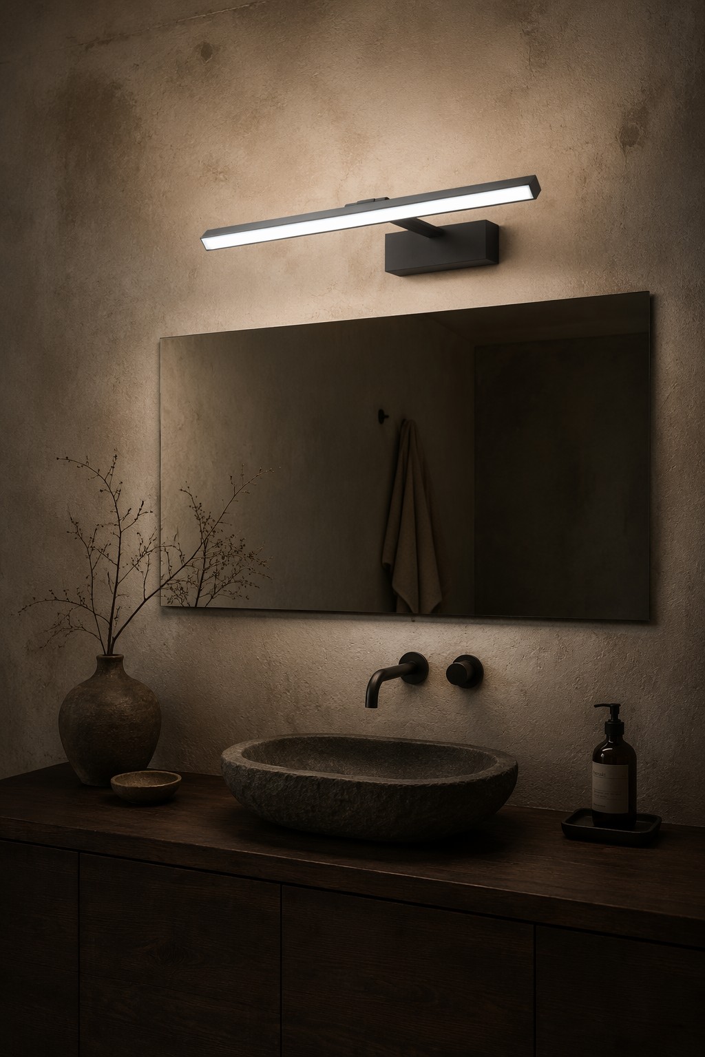 Minimalist Linear LED Bathroom Mirror Light | Modern Slim Wall Mounted Vanity Lamp – Modern LED Mirror Lights (view 5)