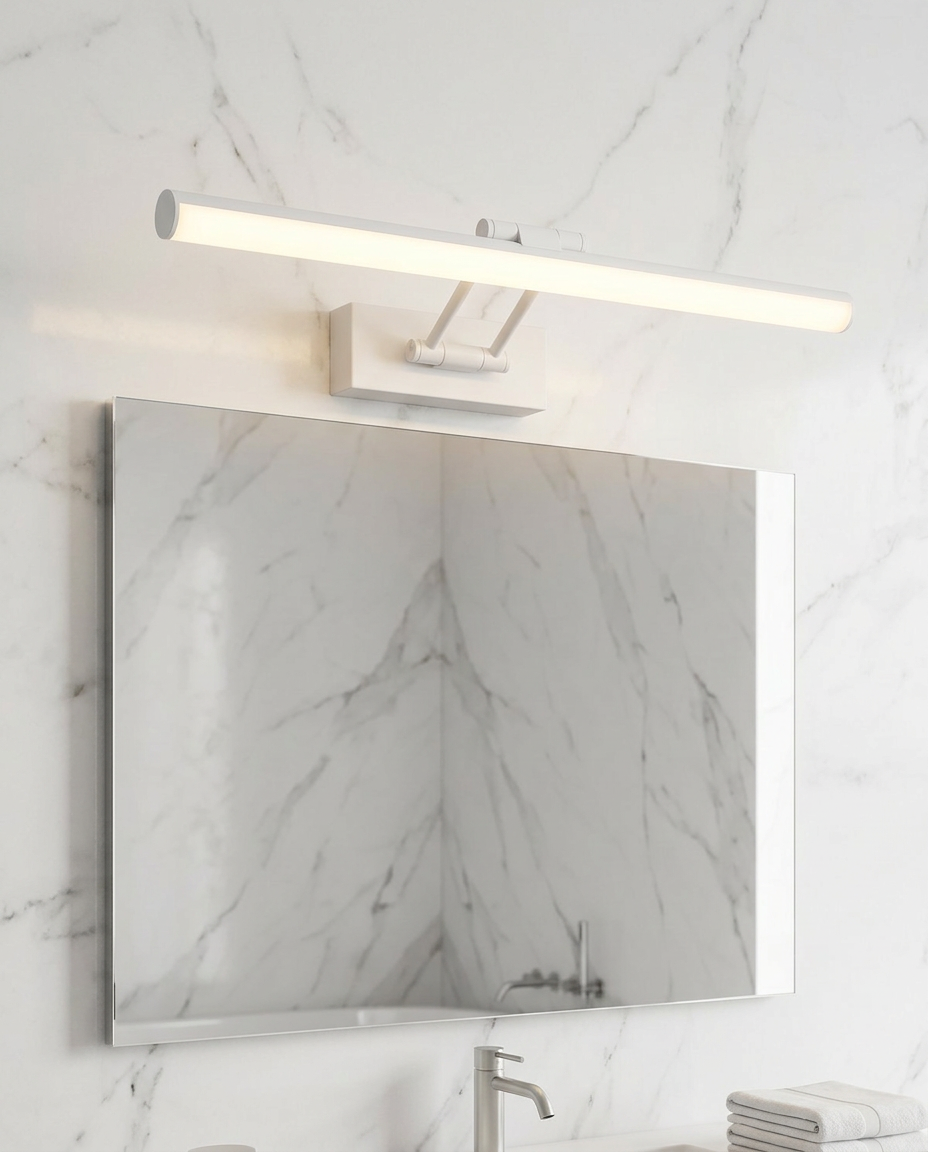 Industrial Modern V-Shaped Dual Arm LED Mirror Front Light Sconce – Adjustable Mirror Lights (view 2)