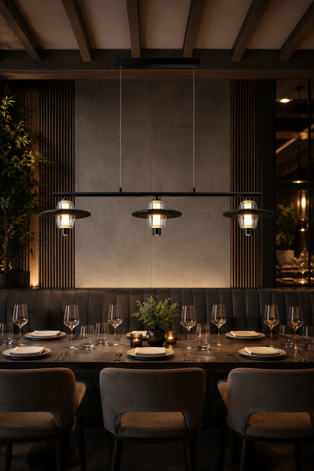 Modern UFO-Style LED Pendant Light Series with Crushed Crystal Shimmering Ring – Crystal Chandeliers (view 4)