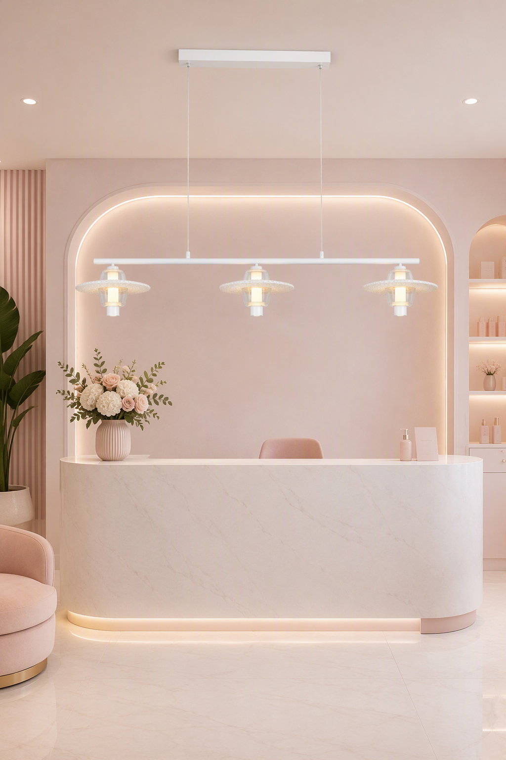 Modern UFO-Style LED Pendant Light Series with Crushed Crystal Shimmering Ring – Crystal Chandeliers (view 5)