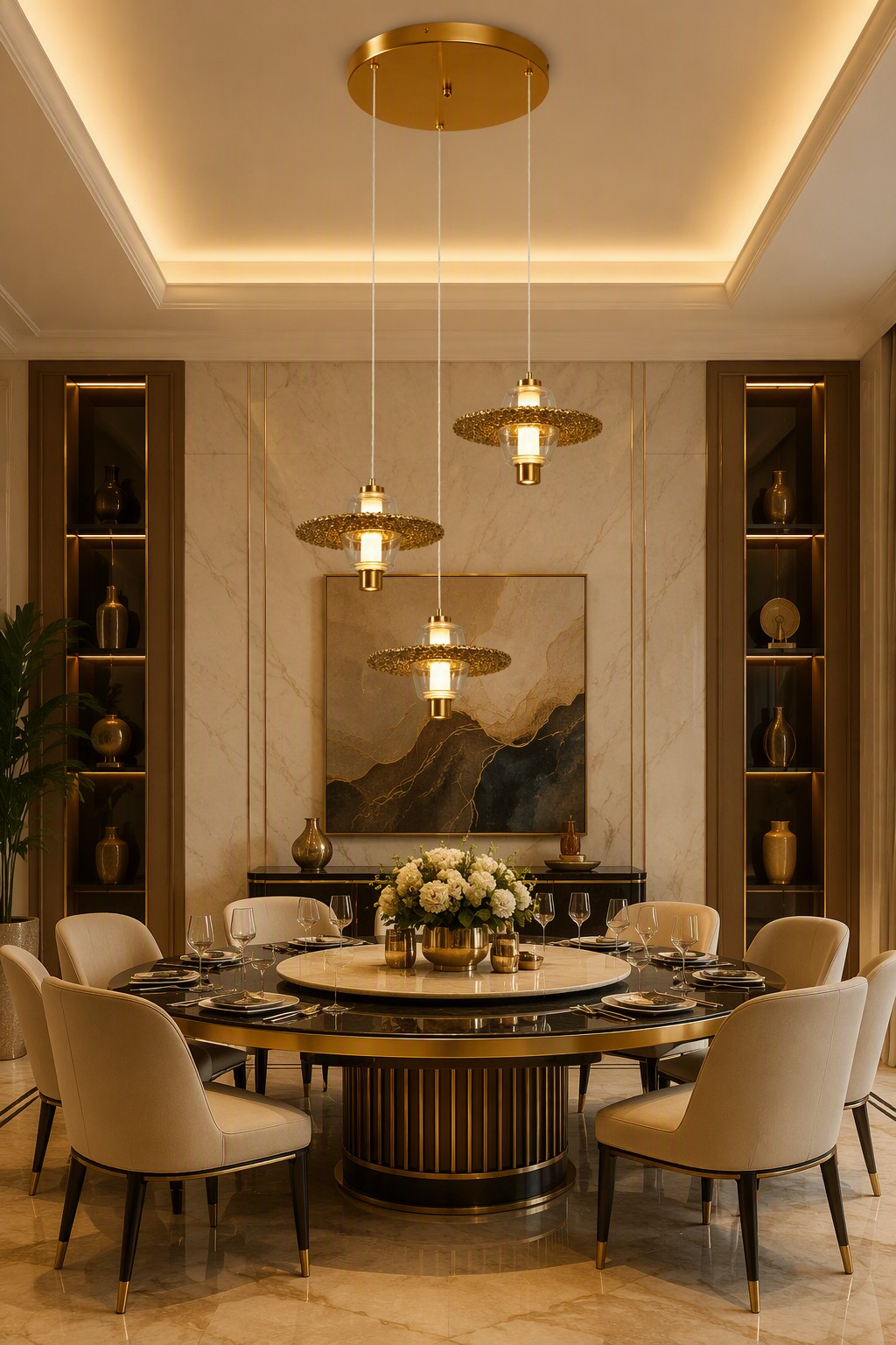 Luxury Multi-Head LED UFO Cluster Chandelier with Round Canopy 20W – Branch Chandeliers (view 4)