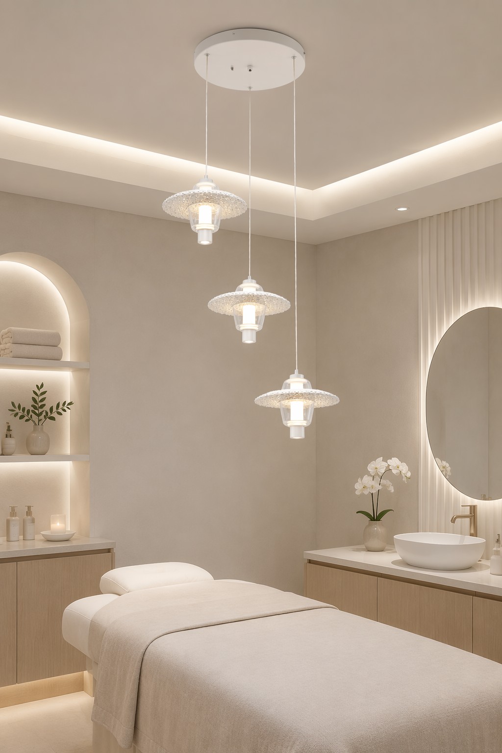 Luxury Multi-Head LED UFO Cluster Chandelier with Round Canopy 20W – Branch Chandeliers (view 2)