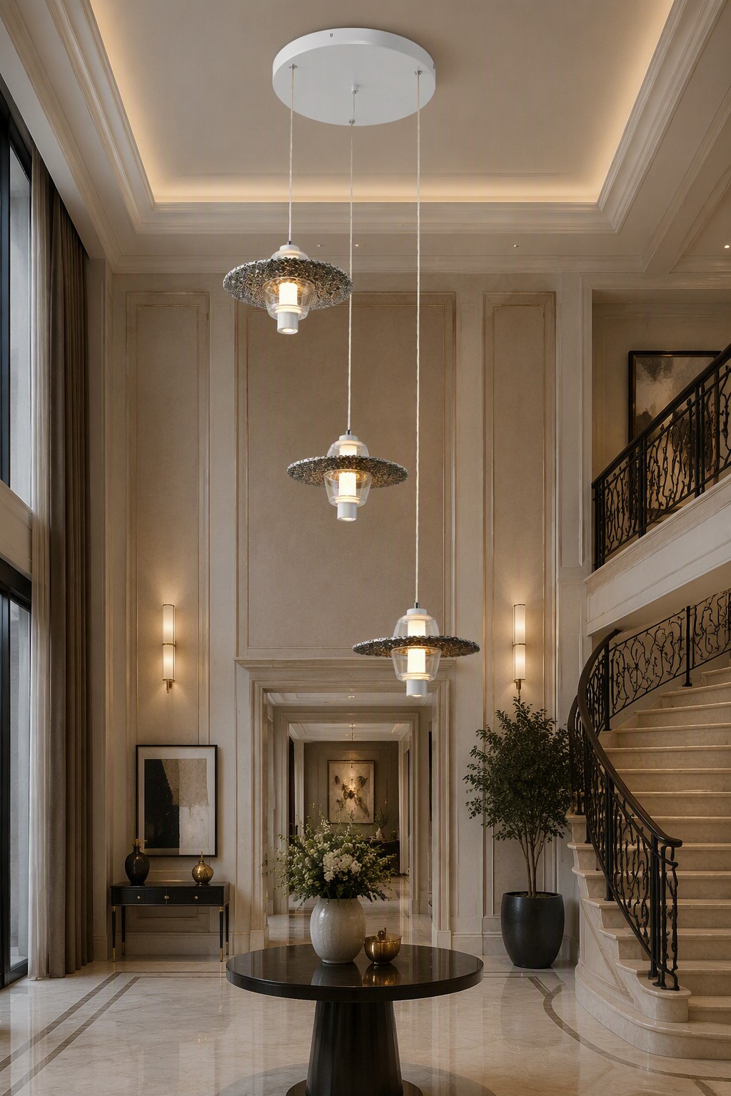 Luxury Multi-Head LED UFO Cluster Chandelier with Round Canopy 20W – Branch Chandeliers (view 5)