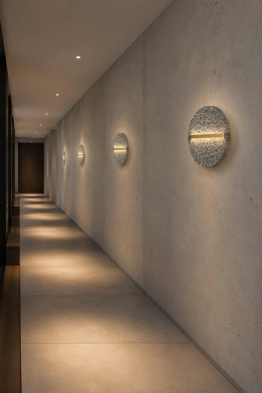 Luxury Volcanic Stone LED Wall Sconce with Gold Bar Accent - Modern Indirect Lighting for High-End Living & Hotel Areas – Decorative Wall Lamps (view 5)