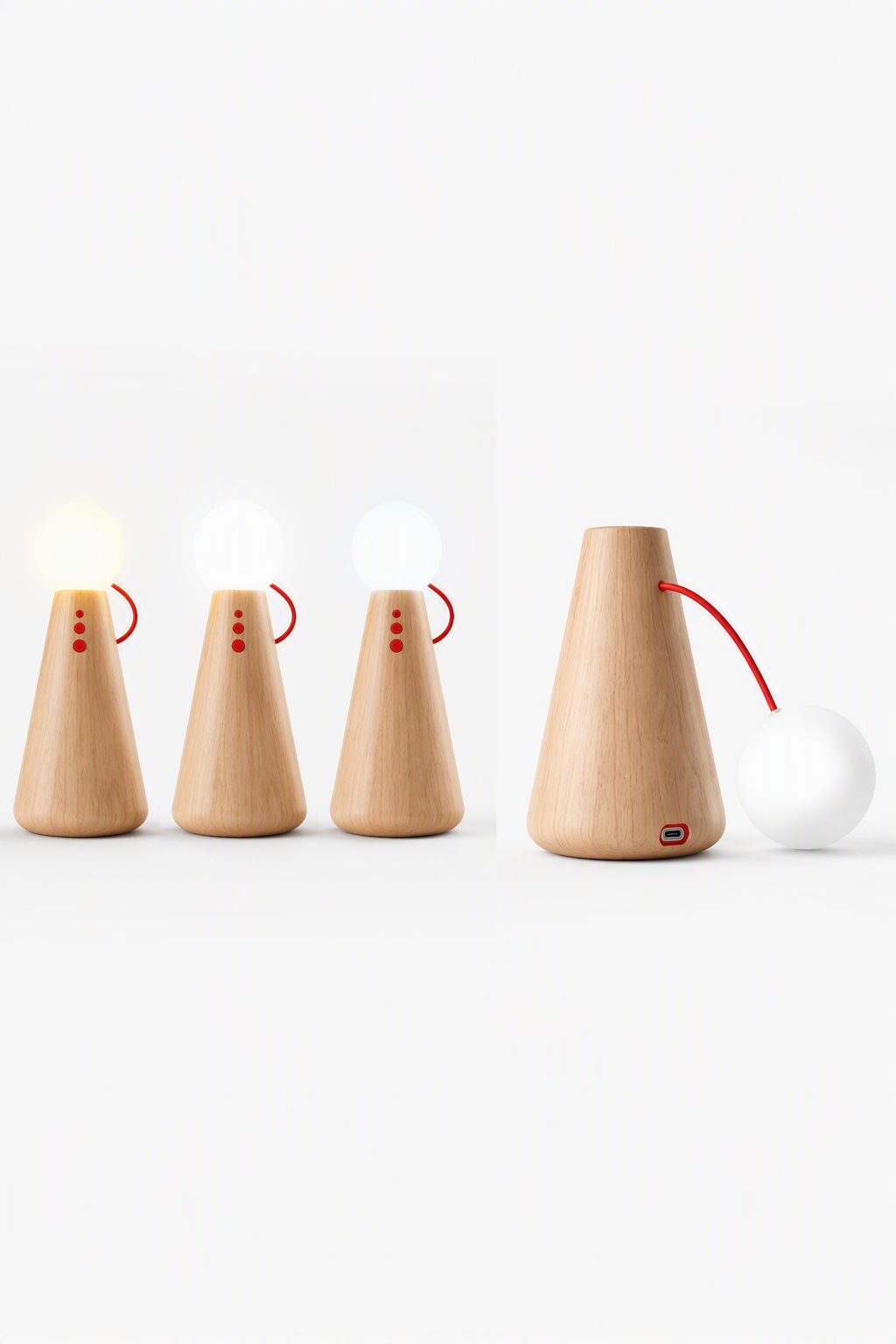 Nordic Minimalist Rechargeable Doll Ambient Night Light with Magnetic Connection – Rechargeable Table Lamps (view 5)