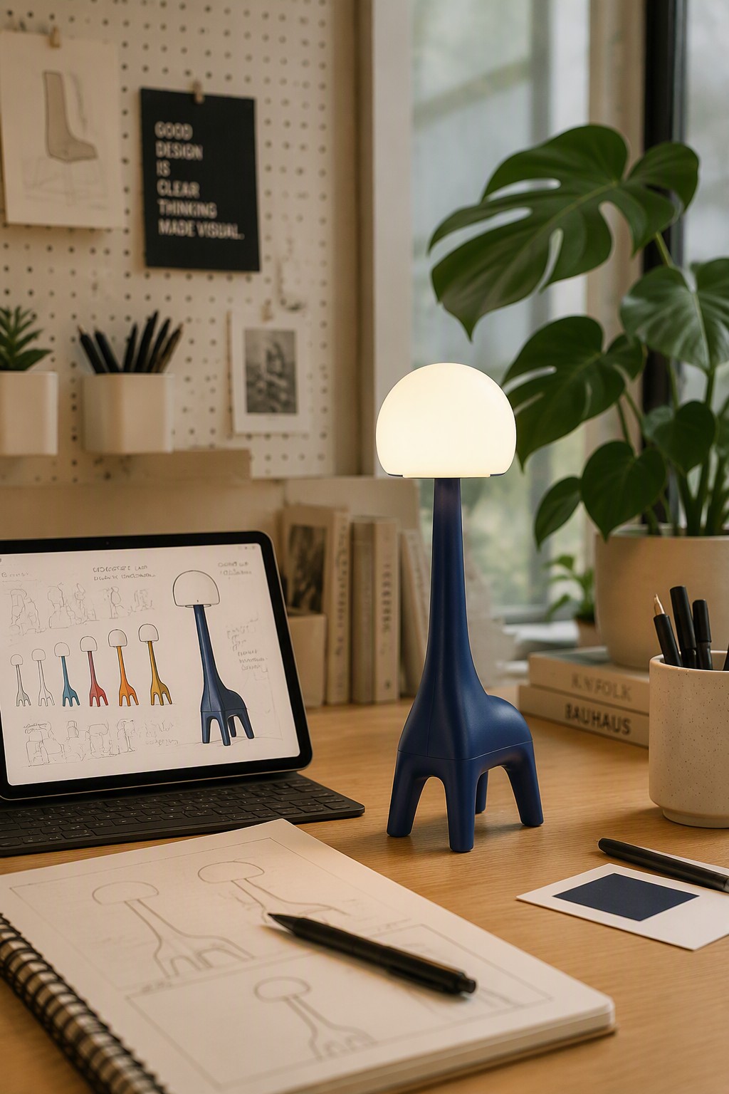 Cute Giraffe 2-in-1 Rechargeable Table Lamp & Bluetooth Speaker with 3-Level Dimming – Decorative Table Lamps (view 4)