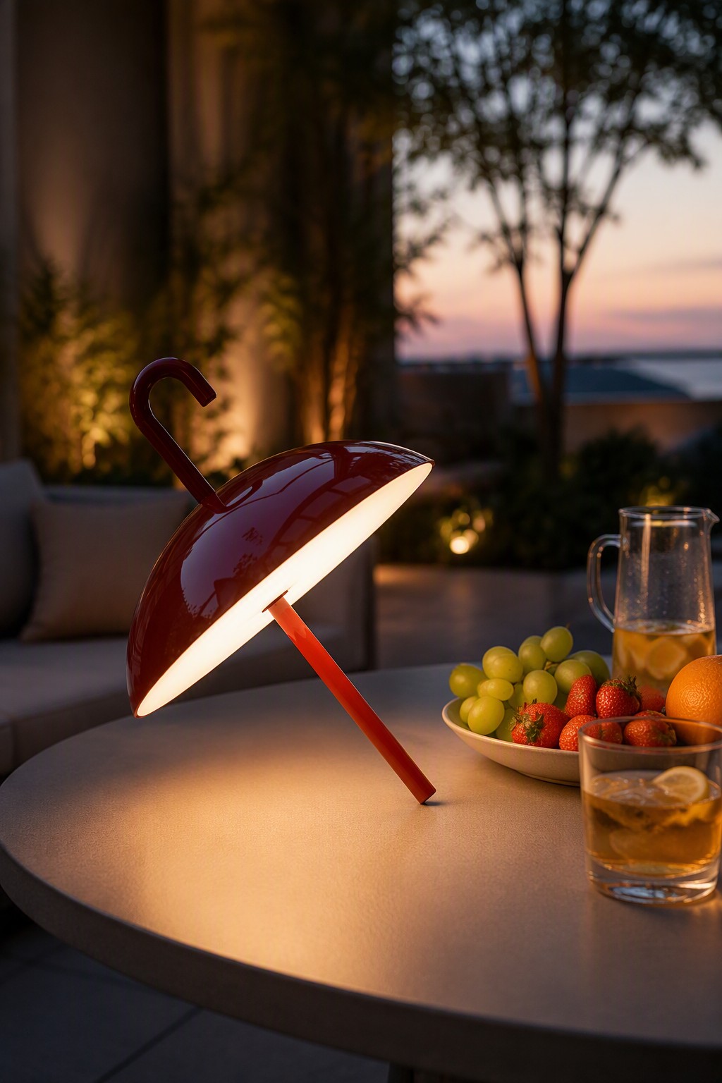 Multi-functional Umbrella Ambient Lamp - Rechargeable LED Hook Light for Indoor & Outdoor Use – Decorative Table Lamps (view 2)