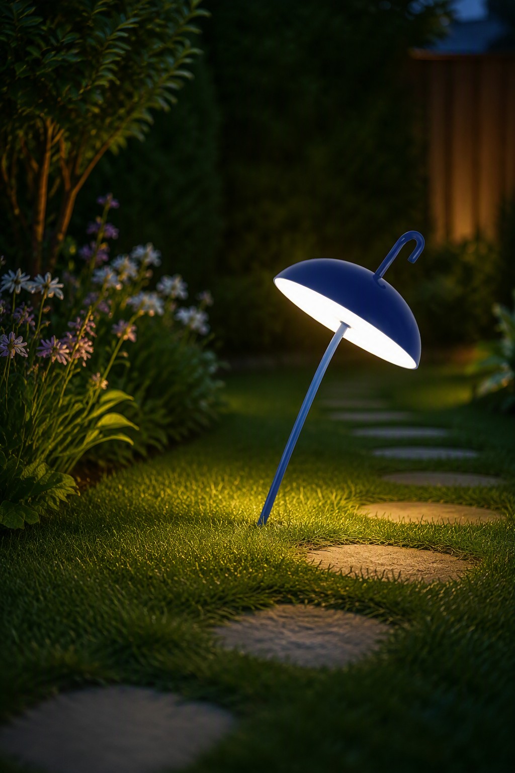 Multi-functional Umbrella Ambient Lamp - Rechargeable LED Hook Light for Indoor & Outdoor Use – Decorative Table Lamps (view 4)