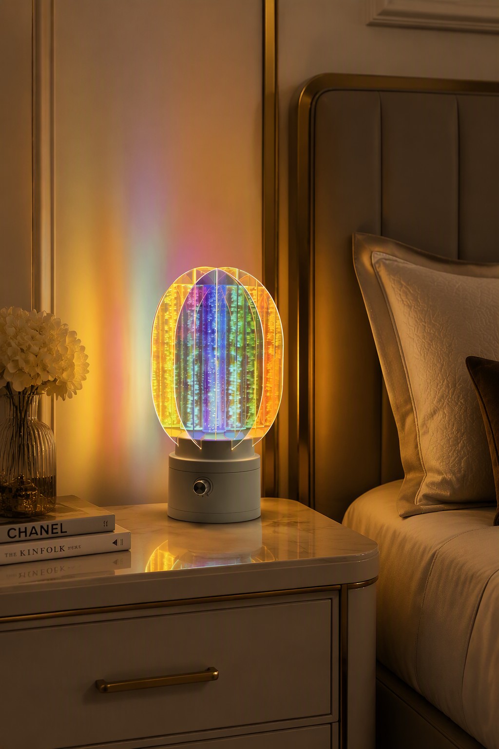 360° Rotating Iridescent Aurora Table Lamp with RGB Mood Lighting & Twist Control – Decorative Table Lamps (view 3)