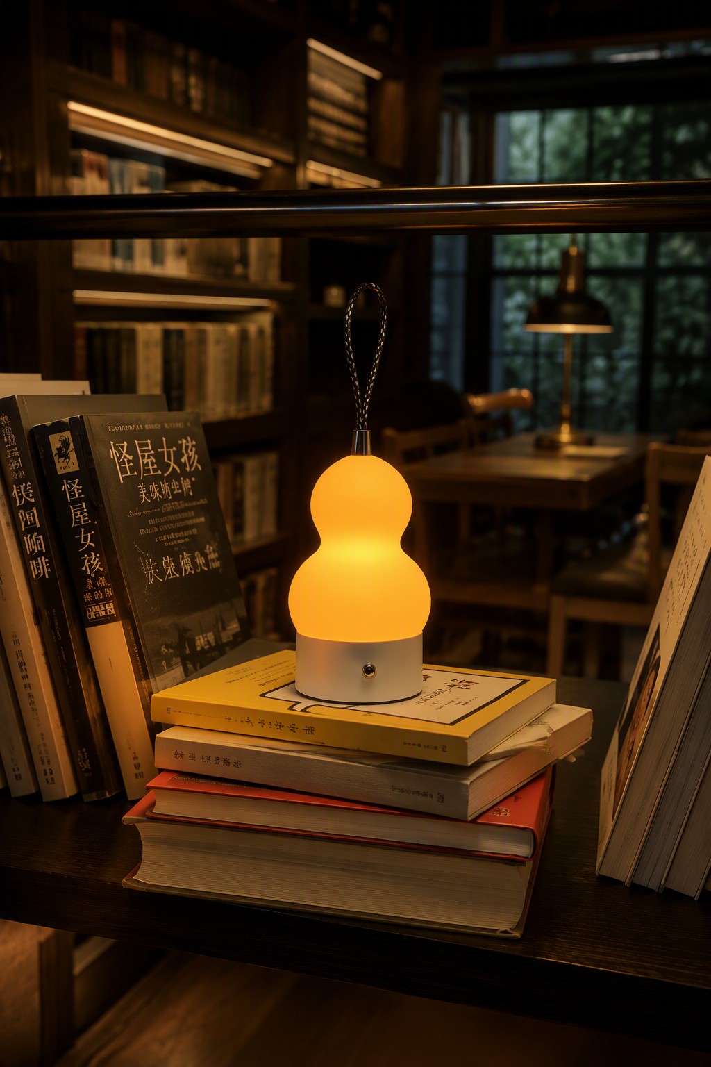 Creative Gourd-Shaped Rechargeable Table Lamp with 3-Color CCT & Portable Rope Handle – Decorative Table Lamps (view 4)