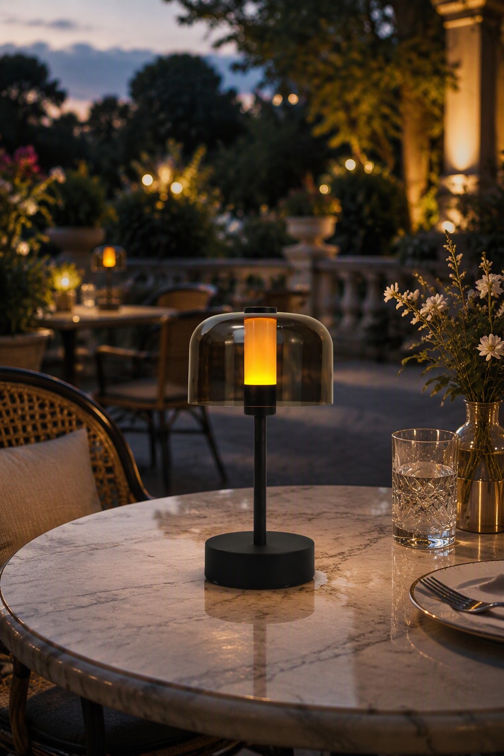 Modern Mushroom-Style Rechargeable LED Table Lamp with 3-Color CCT & Touch Control – Modern Minimalist Table Lamps (view 4)