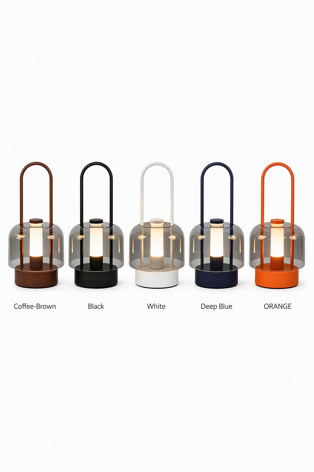 Industrial Modern Rechargeable Camping & Table Lamp with 3-Color CCT & Portable Handle – Modern Minimalist Table Lamps (view 5)
