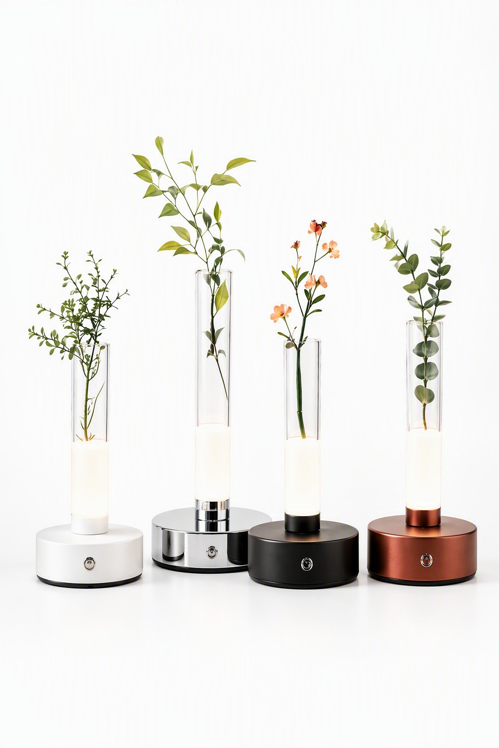 2-in-1 Creative Artistic Vase Light - Rechargeable LED Ambient Lamp with 3-Color CCT & Hydroponic Tube – Decorative Table Lamps (view 5)