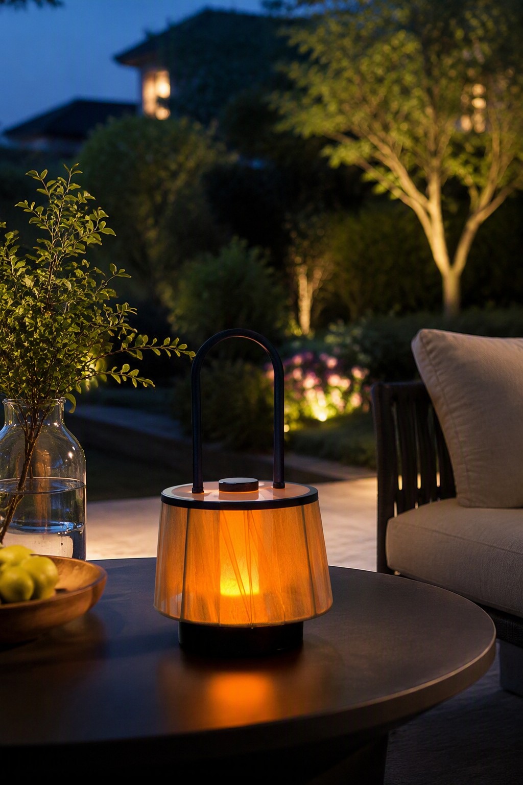 Modern Chiffon Basket Rechargeable LED Table Lamp with 3-Color CCT & Portable Iron Handle – Modern Minimalist Table Lamps