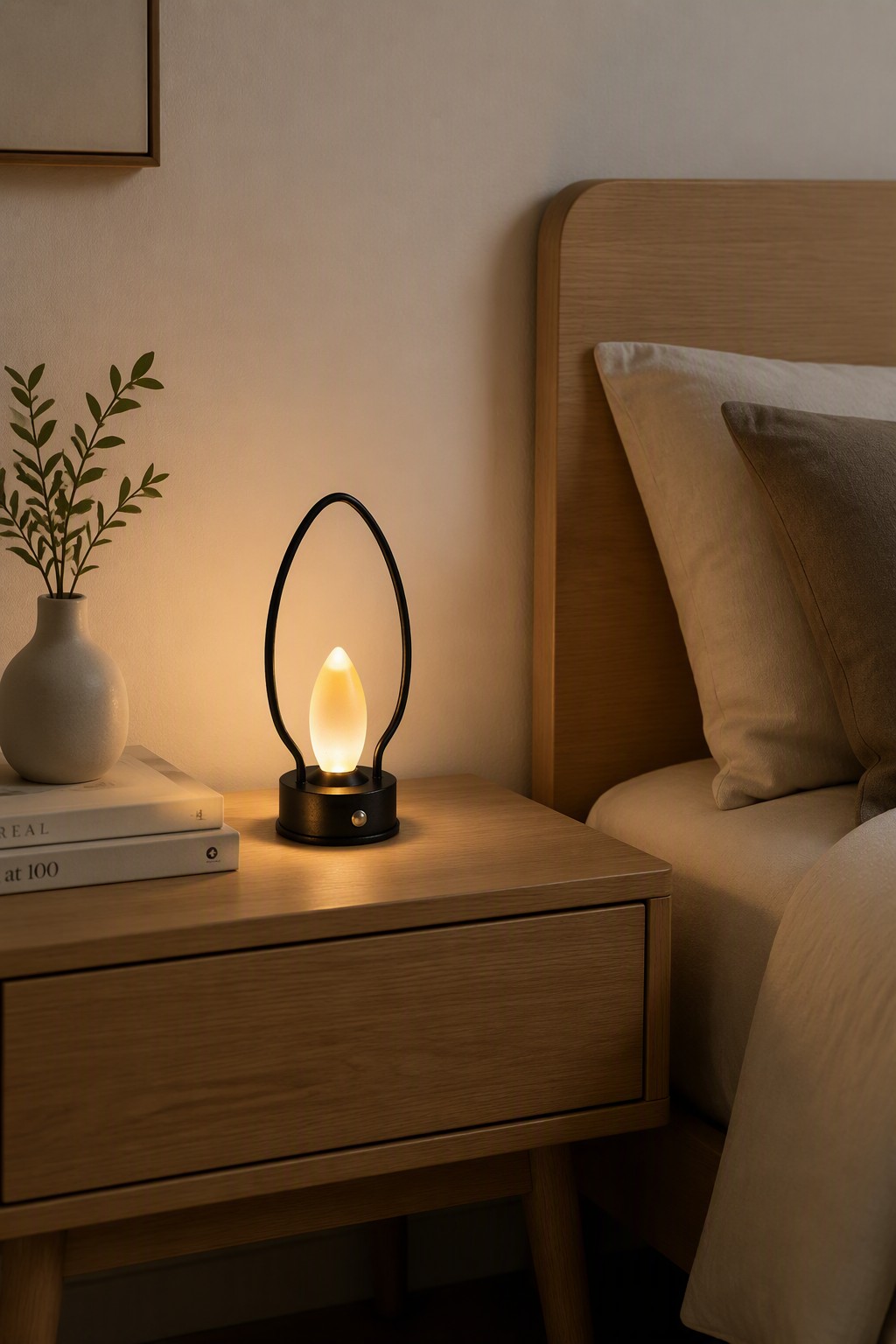 Factory Direct Minimalist Vintage Rechargeable LED Candle Light with 3-Color CCT – Decorative Table Lamps (view 3)