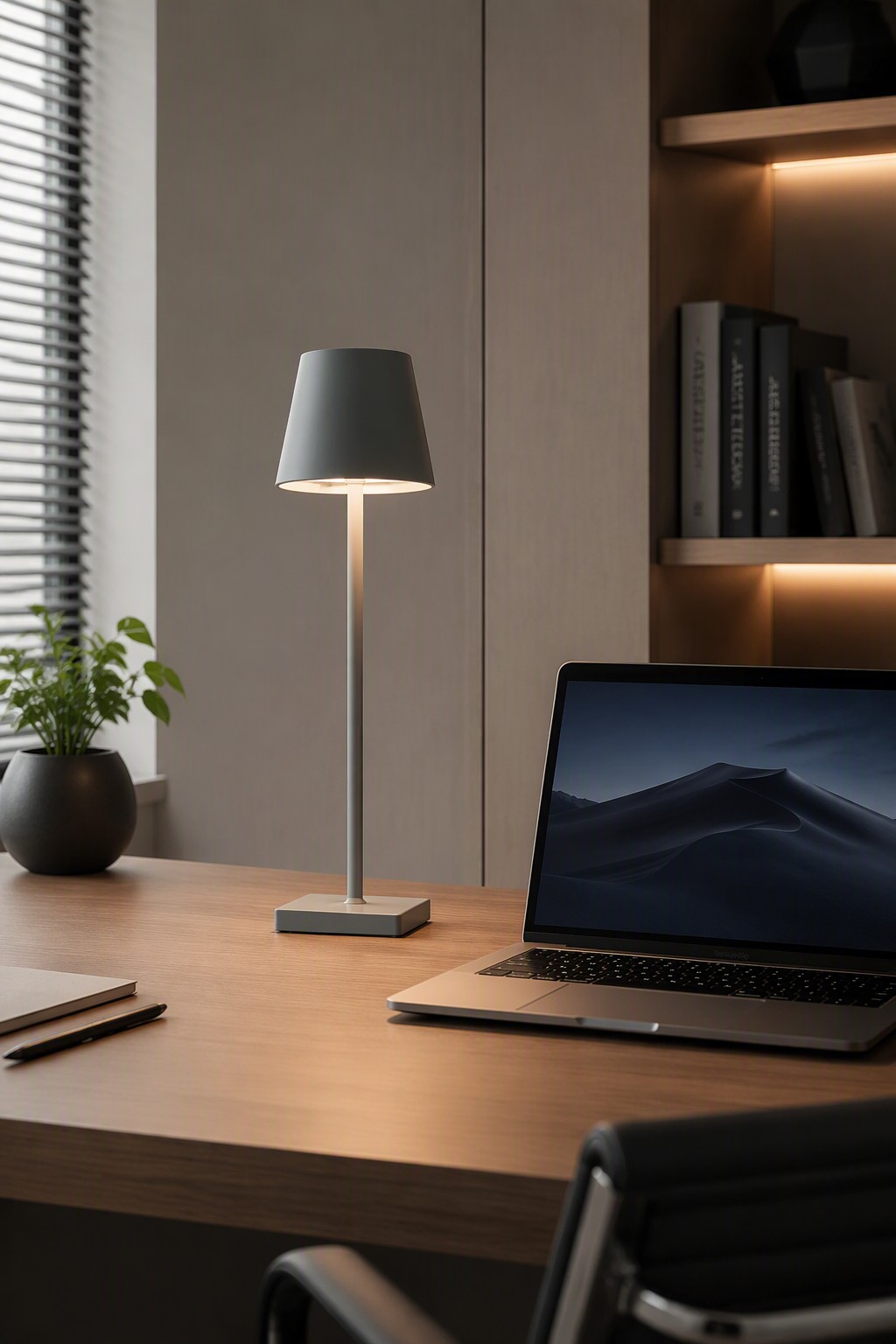 Factory Direct Professional Iron Rechargeable LED Table Lamp with Square Base & 3-Color CCT - BB-ZY103 – Modern Minimalist Table Lamps (view 2)