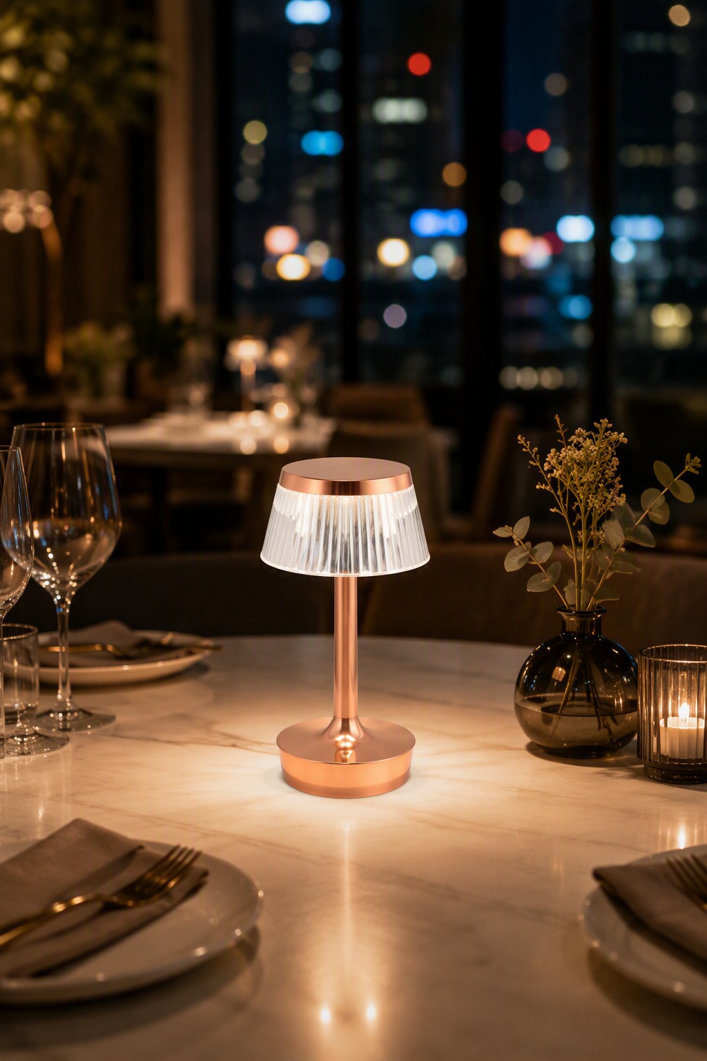 Wholesale Nordic Minimalist Pleated Shade Rechargeable LED Table Lamp with 3-Color CCT – Modern Minimalist Table Lamps