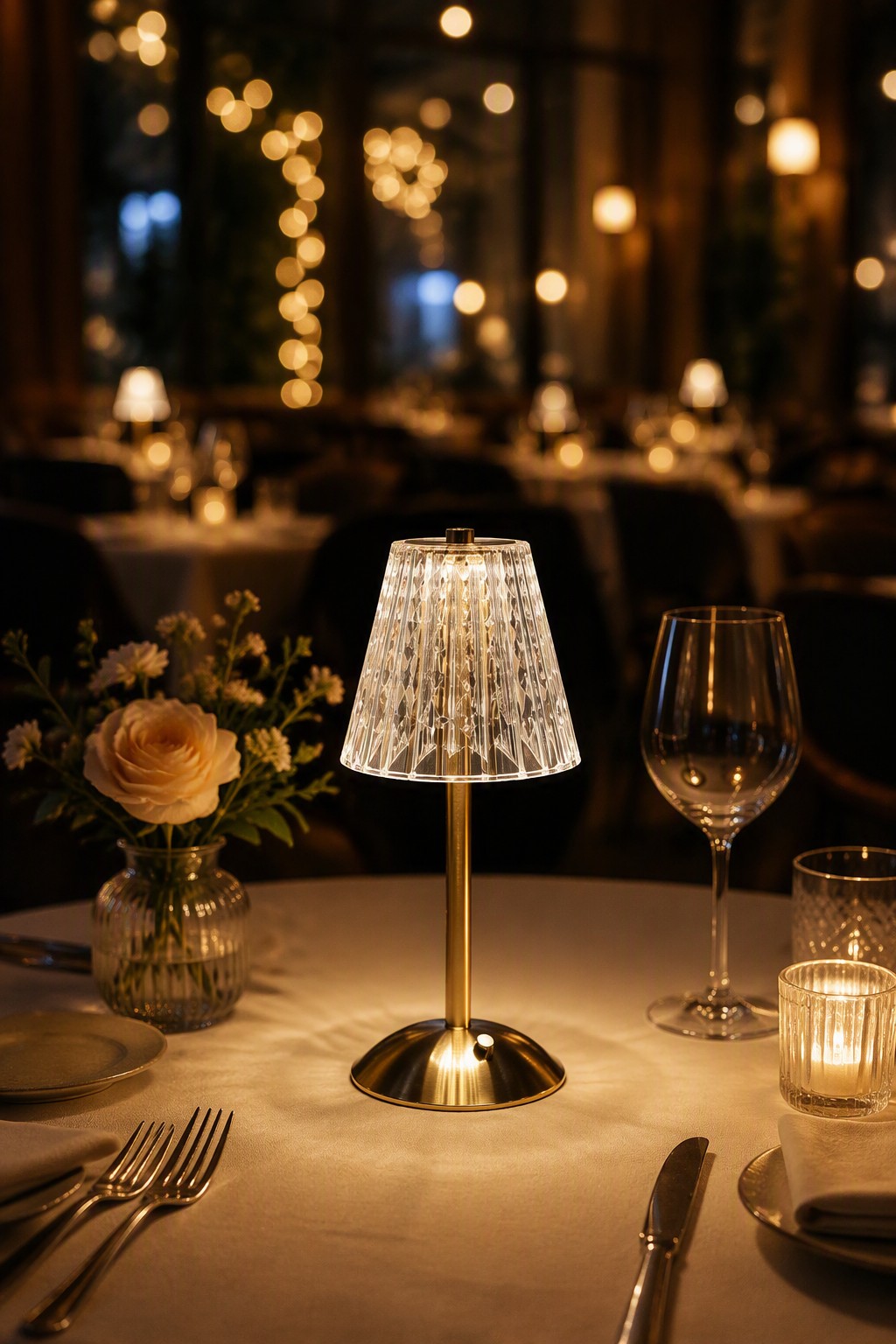 Modern Nordic Acrylic Rechargeable LED Table Lamp with 3-Color CCT & Metallic Base – Decorative Table Lamps (view 3)