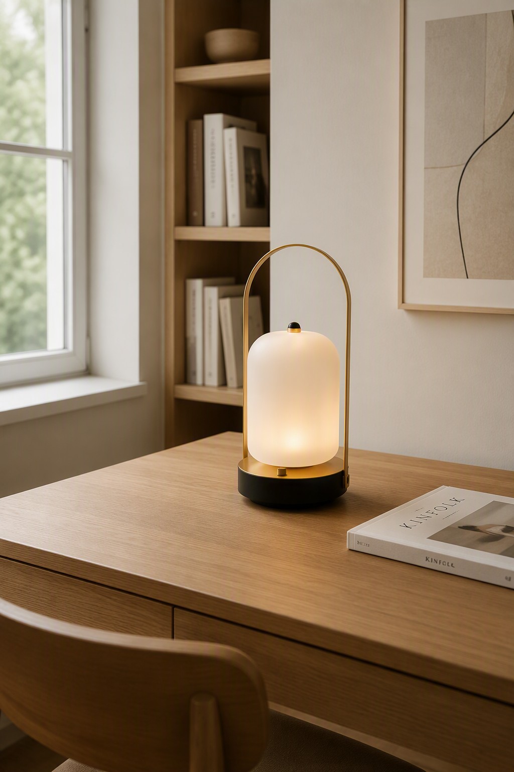 Professional ST Series Portable Rechargeable LED Crystal Ambient Lamp with Arch Handle - 8 Geometric Styles – Modern Minimalist Table Lamps