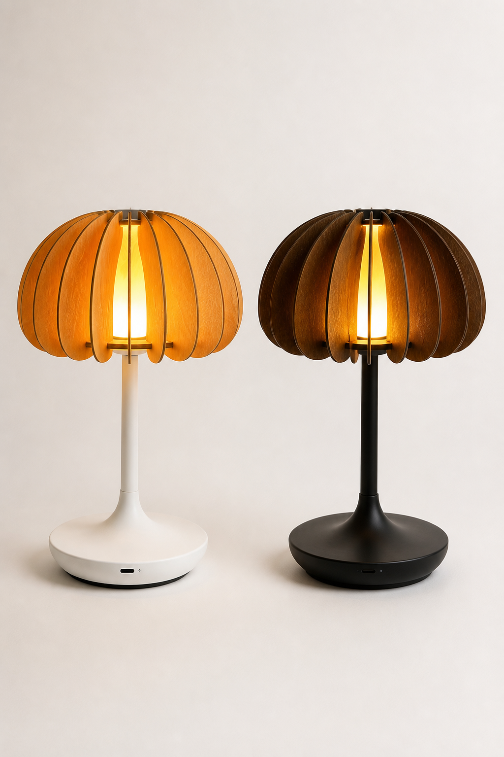 Factory Direct Wooden Pumpkin LED Rechargeable Table Lamp for Home, Restaurant and Camping Use – Decorative Table Lamps (view 5)