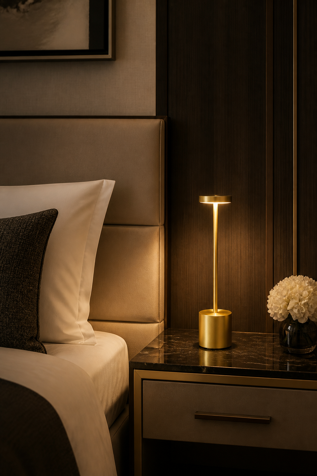 Factory Direct Professional Slim Iron Rechargeable LED Table Lamp with 1500mAh Battery – Modern Minimalist Table Lamps (view 2)