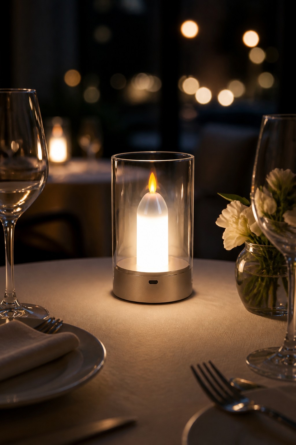 Factory Direct Smart Gesture Control Rechargeable LED Candle Lamp with Realistic Flickering Flame – Decorative Table Lamps (view 3)