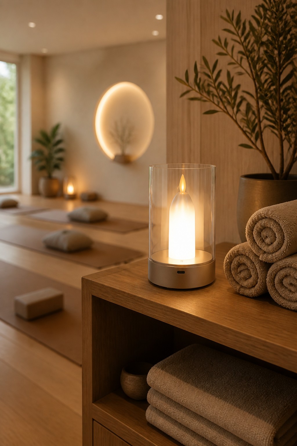 Factory Direct Smart Gesture Control Rechargeable LED Candle Lamp with Realistic Flickering Flame – Decorative Table Lamps (view 4)